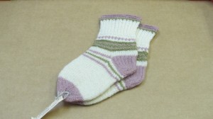 Plants dyed wool socks