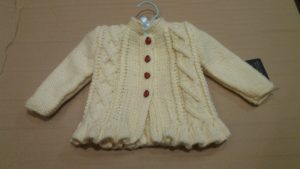 Handknitted baby jacket