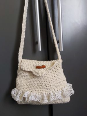 Crocheted small handbag