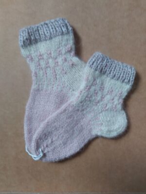 Handknitted kid`s socks