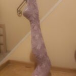 Handknitted lace stockings