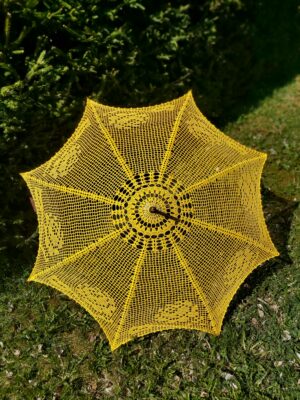 Crocheted parasol