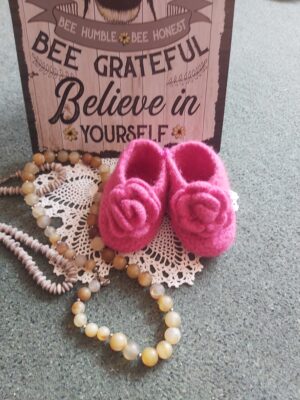 Felted baby Boots